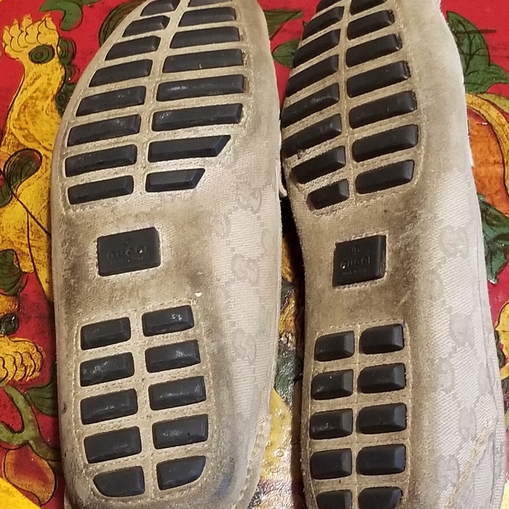 GUCCI Canvas Printed Loafers - Picture 5 of 7